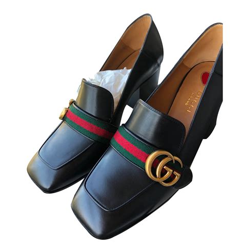 mocassin gucci noir femme|Mocassins Gucci pour femme .